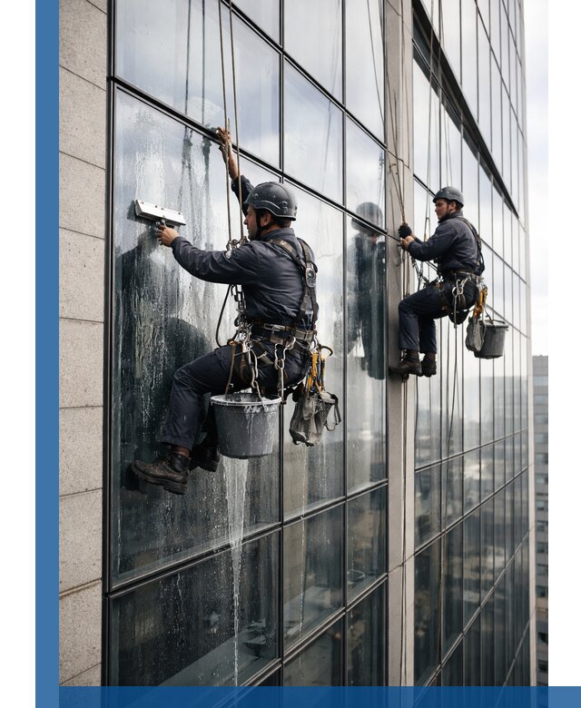 Профессиональная мойка стеклянных фасадов зданий в Ялуторовске