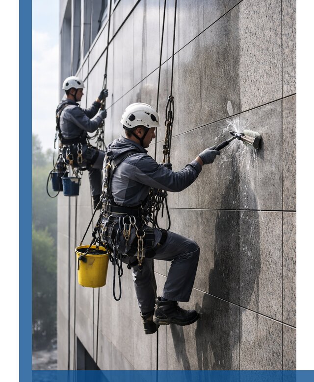 Профессиональная мойка фасада из керамогранита в Ялуторовске