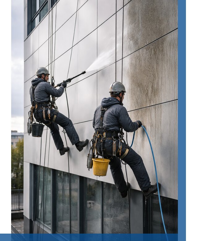 Мойка фасада из композита в Ялуторовске по цене от 310 р. | ВЫСОТНИК-Лтр