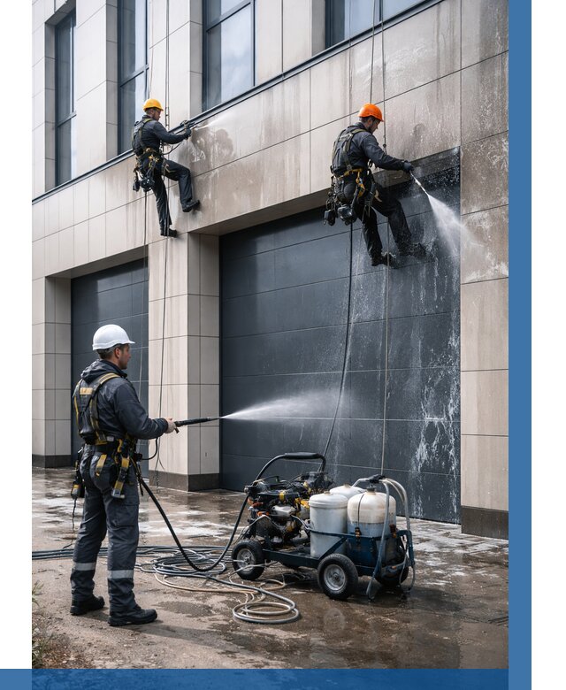 Послестроительная мойка фасада в Ялуторовске от 310 р. | ВЫСОТНИК-Лтр