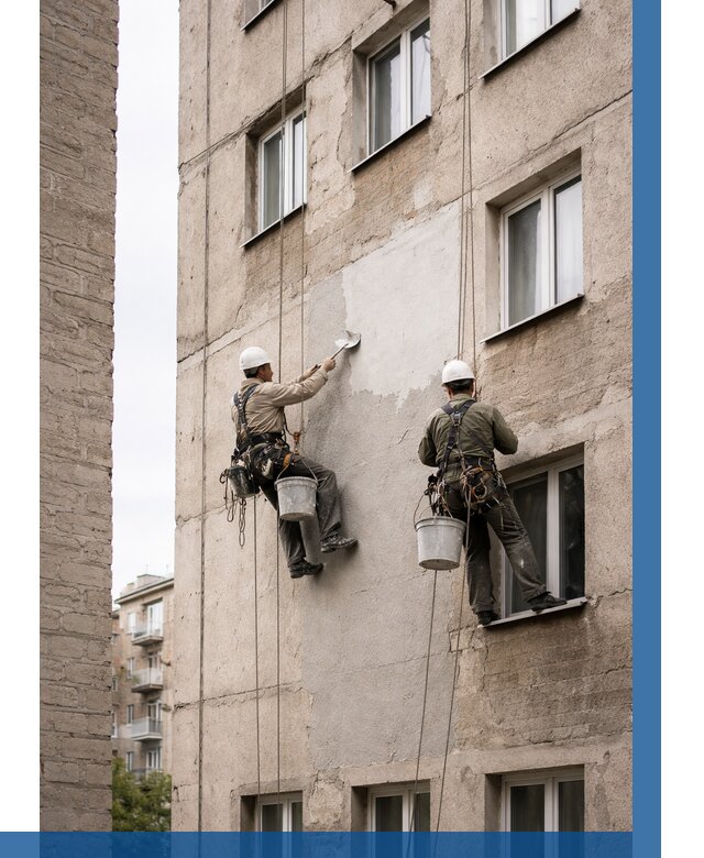 Косметический ремонт фасада в Ялуторовске от 1136 р. | ВЫСОТНИК-Лтр