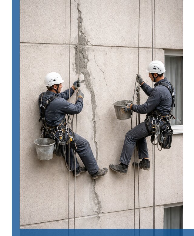 Заделка трещин на фасаде в Ялуторовске с гарантийным ремонтом