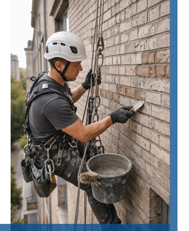 Ремонт кирпичной кладки фасада в Ялуторовске от 1859 р. | ВЫСОТНИК-Лтр