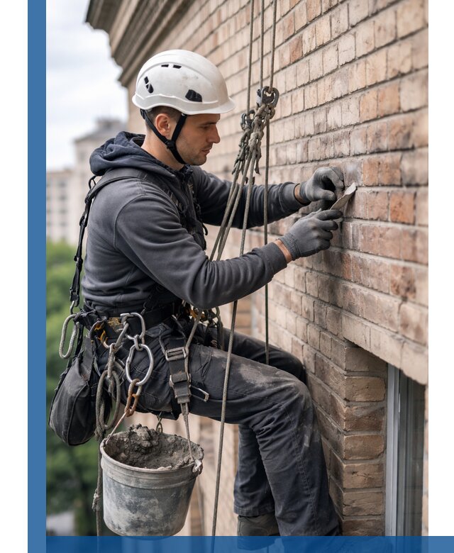 Качественный ремонт кирпичной кладки фасада в Ялуторовске с гарантией