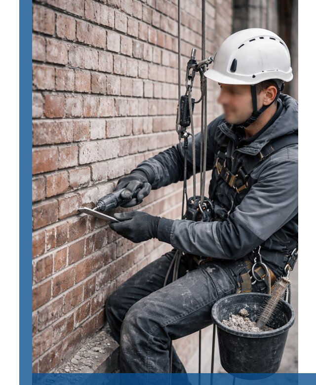 Расшивка кирпичных швов фасадов и стен, ремонт в Ялуторовске