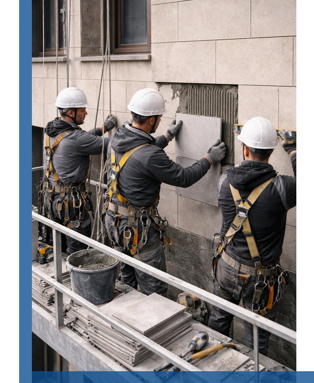 Ремонт облицовки фасада плиткой в Ялуторовске с гарантией