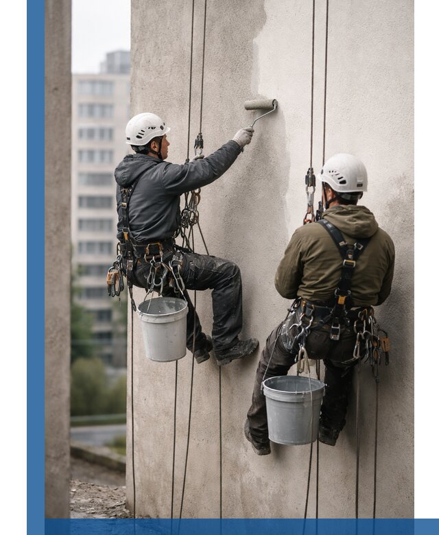 Покраска фасадов высотными альпинистами в Ялуторовске с гарантией