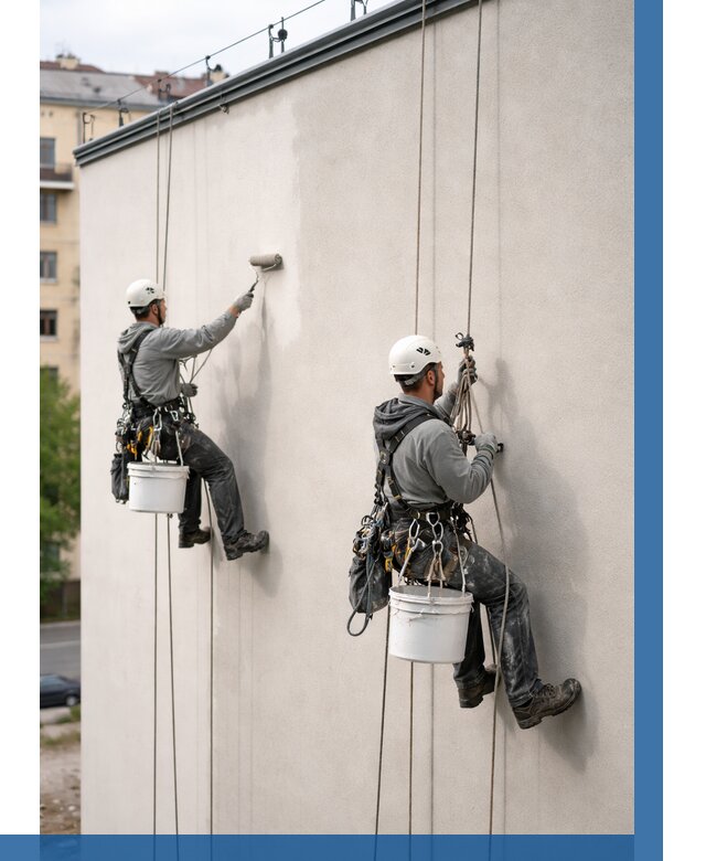 Покраска оштукатуренного фасада в Ялуторовске от 331 р. | ВЫСОТНИК-Лтр