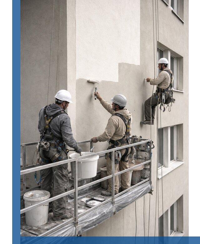 Покраска оштукатуренного фасада в Ялуторовске под ключ с гарантией