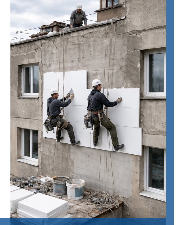 Утепление фасада пенополистиролом в Ялуторовске от 1859 р. | ВЫСОТНИК-Лтр