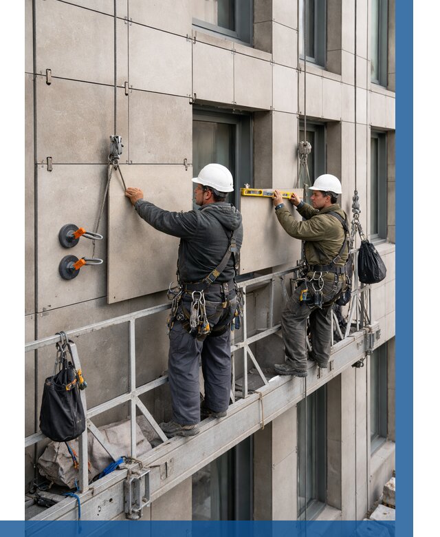 Монтаж керамогранита на фасад в Ялуторовске от 2582 р. | ВЫСОТНИК-Лтр