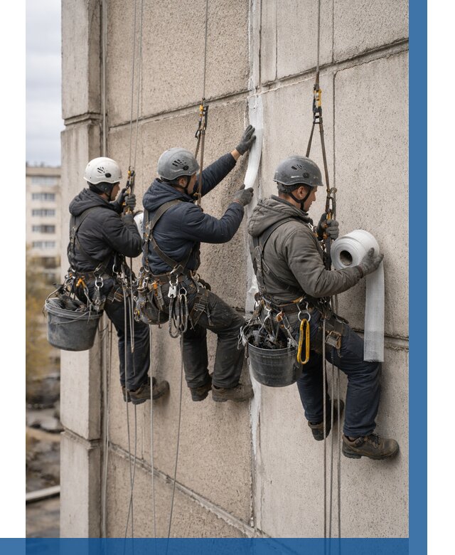 Ремонт межпанельных швов в Ялуторовске от 775 р. | ВЫСОТНИК-Лтр