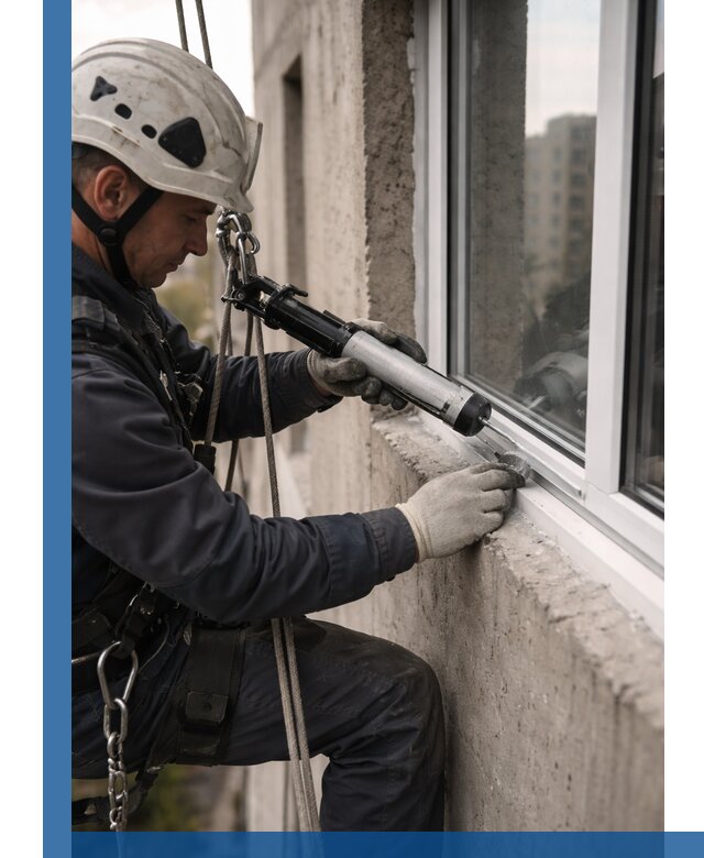 Герметизация оконных швов снаружи в Ялуторовске профессионально