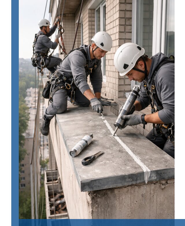 Герметизация балконного козырька в Ялуторовске профессионально