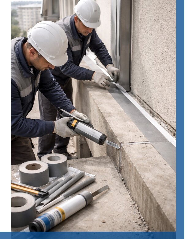 Герметизация примыкания балкона в Ялуторовске от 4648 р. | ВЫСОТНИК-Лтр