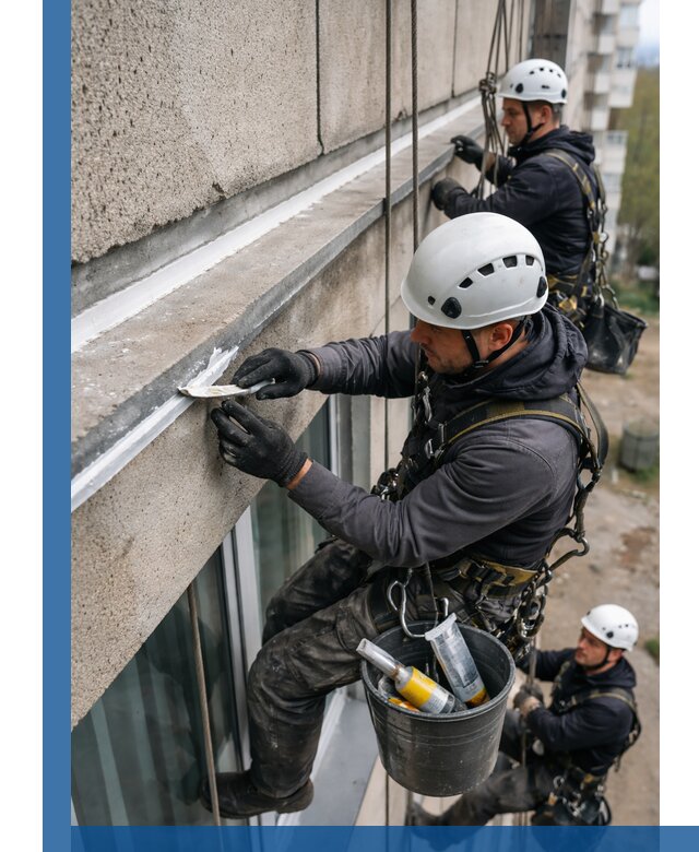 Герметизация примыкания балкона в Ялуторовске под ключ с гарантией