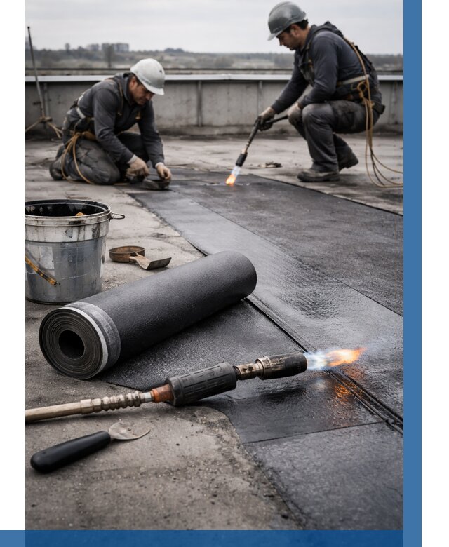 Ремонт рулонной кровли в Ялуторовске от 671 р. | ВЫСОТНИК-Лтр