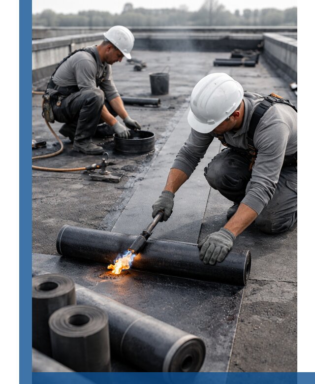 Ремонт рулонной кровли в Ялуторовске герметизация и восстановление