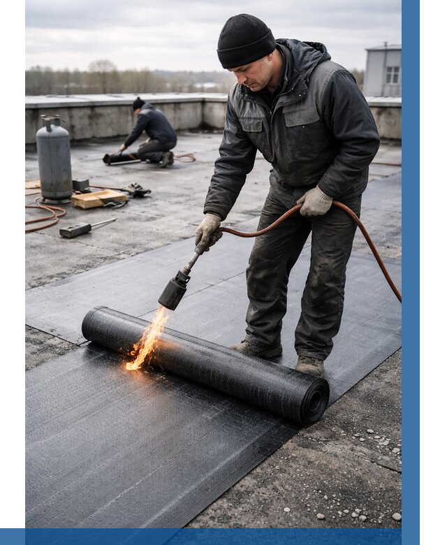 Ремонт наплавляемой кровли в Ялуторовске от 723 р. | ВЫСОТНИК-Лтр