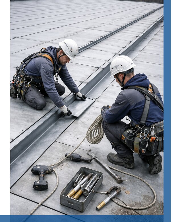 Ремонт фальцевой кровли в Ялуторовске от 723 р. | ВЫСОТНИК-Лтр