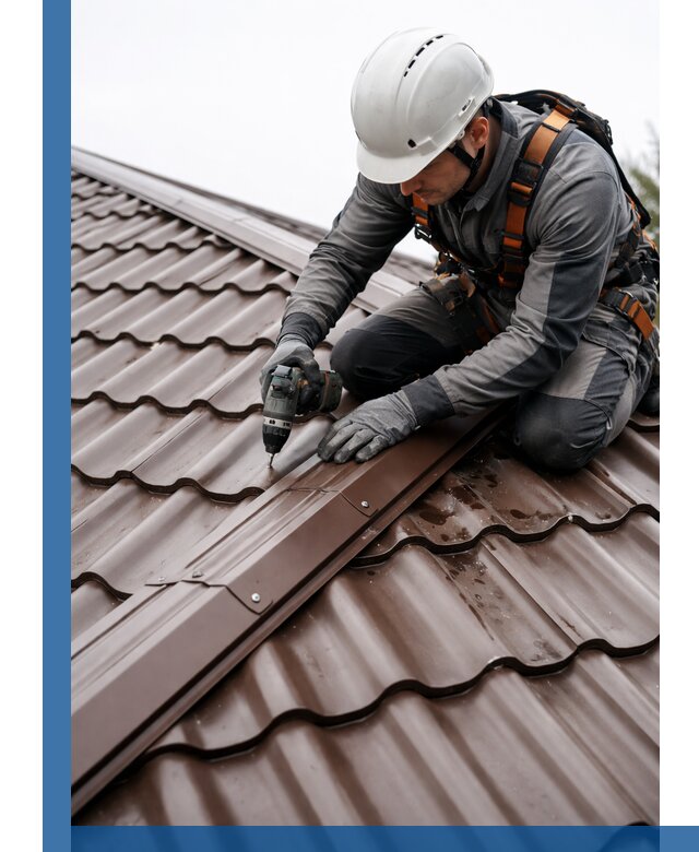 Ремонт металлочерепицы на крыше в Ялуторовске профессионально