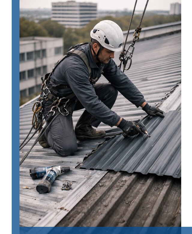 Ремонт профнастила на кровле в Ялуторовске, работы под ключ