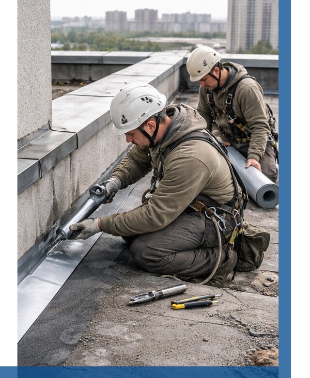 Ремонт кровельных примыканий в Ялуторовске от 1239 р. | ВЫСОТНИК-Лтр