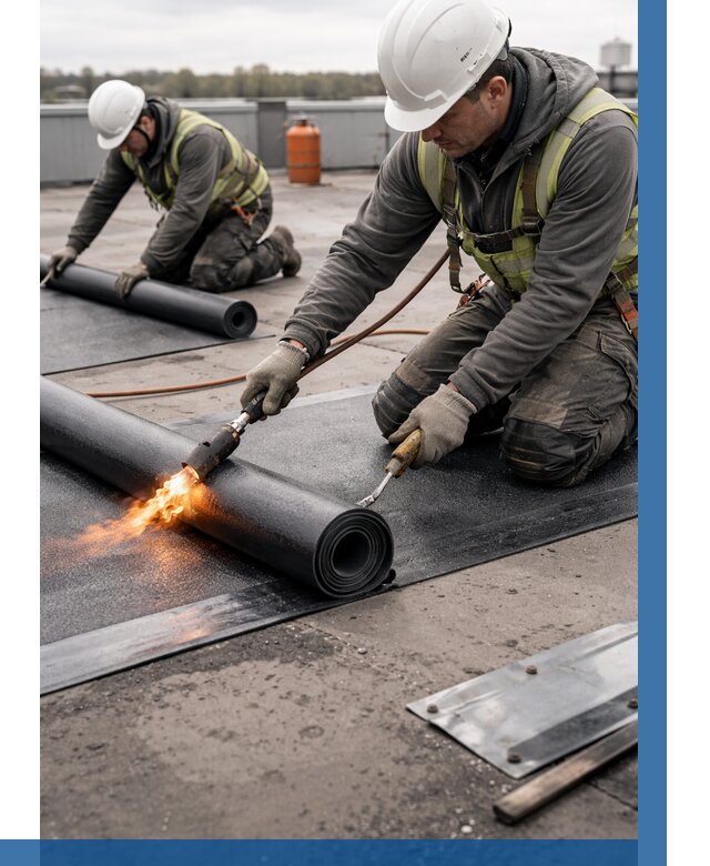 Монтаж наплавляемой кровли в Ялуторовске от 878 р. — ВЫСОТНИК-Лтр