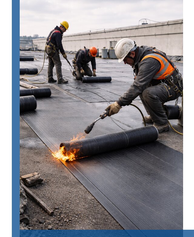 Монтаж наплавляемой кровли в Ялуторовске профессионально