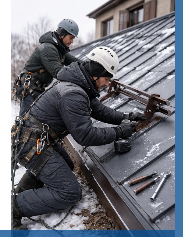 Монтаж снегозадержателей в Ялуторовске от 465 р. | ВЫСОТНИК-Лтр