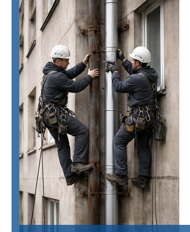 Замена водосточных труб в Ялуторовске: монтаж и демонтаж под ключ
