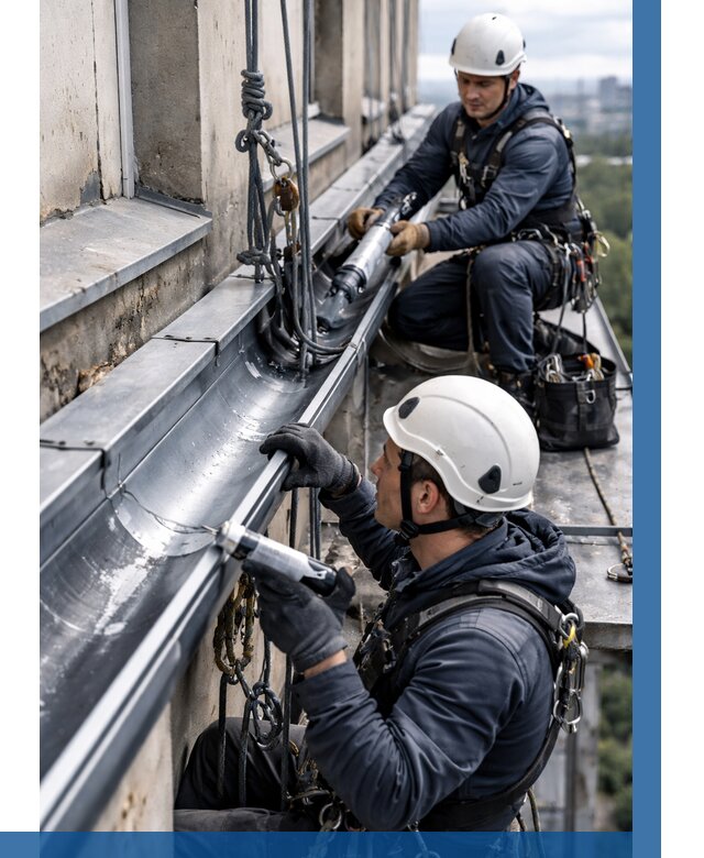 Ремонт водосточных желобов в Ялуторовске от 6714 р. | ВЫСОТНИК-Лтр