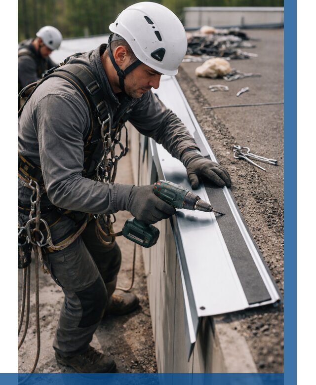 Монтаж капельника на кровле в Ялуторовске от 310 р. | ВЫСОТНИК-Лтр