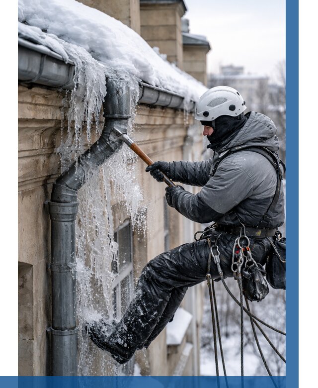 Очистка водостоков от льда в Ялуторовске от 3615 р. | ВЫСОТНИК-Лтр