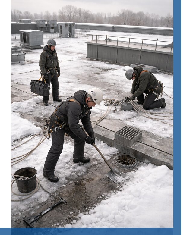 Абонентское обслуживание кровли зимой в Ялуторовске от 8263 р. | ВЫСОТНИК-Лтр