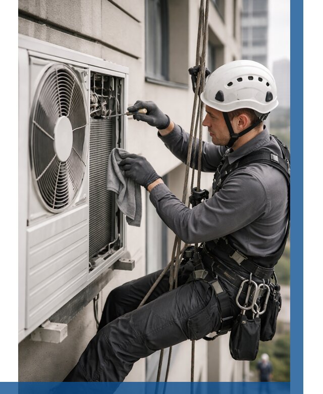 Обслуживание внешнего блока кондиционера в Ялуторовске от 2789 р.ВЫСОТНИК-Лтр