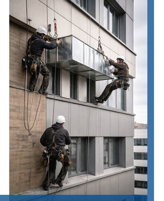 Монтаж воздуховодов на фасаде в Ялуторовске от 1549 р. | ВЫСОТНИК-Лтр