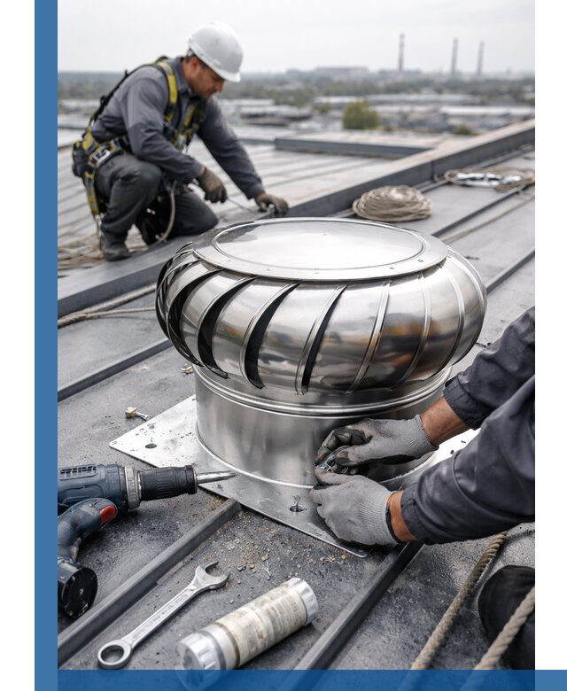 Установка дефлекторов на кровле в Ялуторовске профессионально