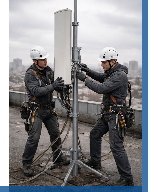 Монтаж антенн связи на крыше в Ялуторовске от 8780 р. | ВЫСОТНИК-Лтр