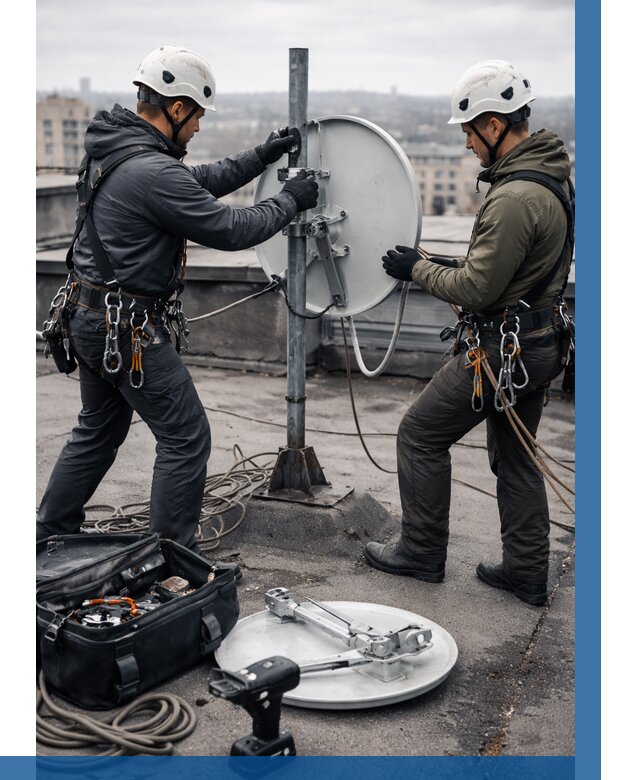 Демонтаж антенн на крыше в Ялуторовске от 4648 р. | ВЫСОТНИК-Лтр