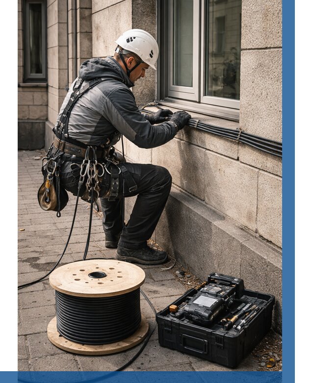 Прокладка оптоволоконного кабеля в Ялуторовске от 826 р. | ВЫСОТНИК-Лтр