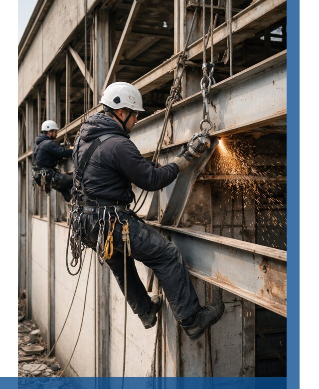 Демонтаж металлоконструкций на высоте в Ялуторовске от 6714р. |ВЫСОТНИК-Лтр