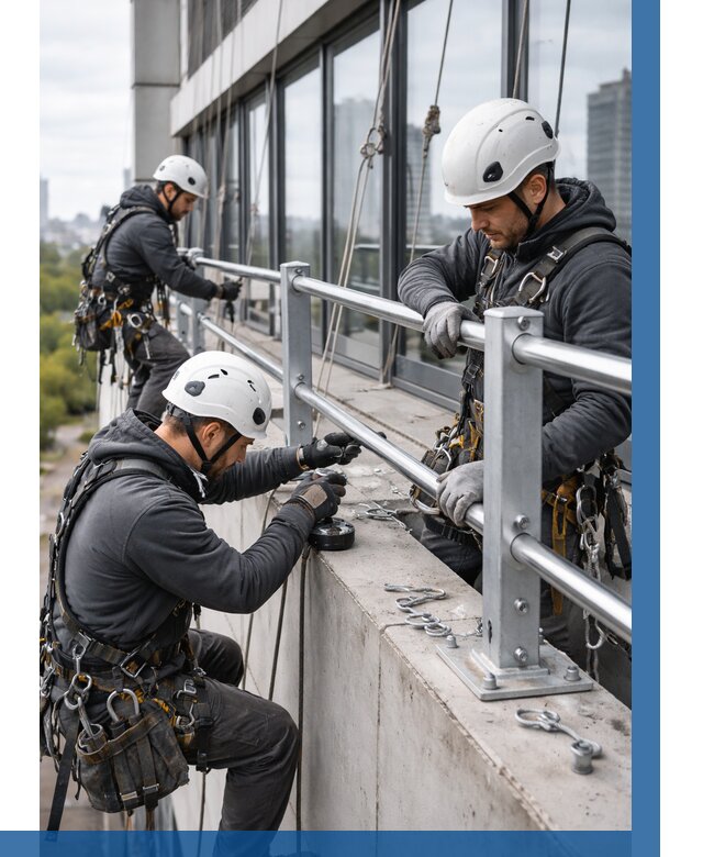 Монтаж ограждений на высоте в Ялуторовске, от 1239 р. | ВЫСОТНИК-Лтр