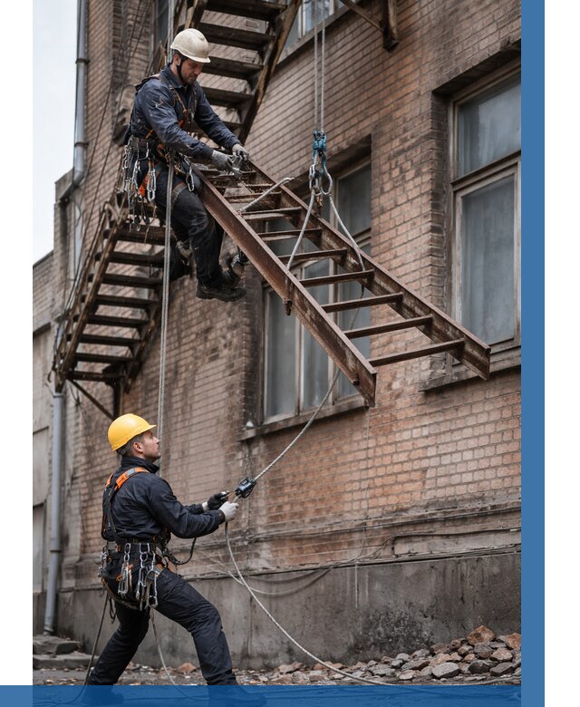 Демонтаж пожарной лестницы в Ялуторовске от 12395 р. | ВЫСОТНИК-Лтр