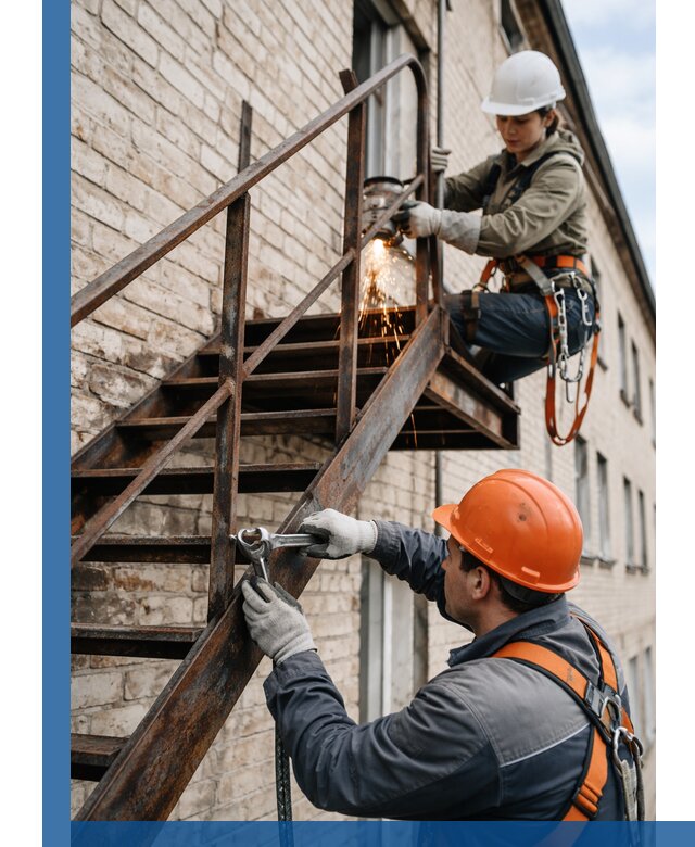 Ремонт и восстановление пожарных лестниц с выездом в Ялуторовске