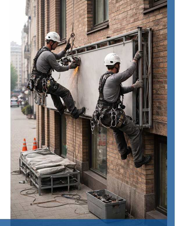 Демонтаж рекламной вывески в Ялуторовске от 6714 р. | ВЫСОТНИК-Лтр