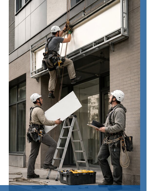 Монтаж светового короба в Ялуторовске от 6714 р. | ВЫСОТНИК-Лтр