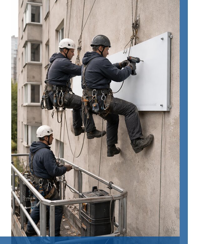 Монтаж табличек и указателей в Ялуторовске от 3615 р. | ВЫСОТНИК-Лтр