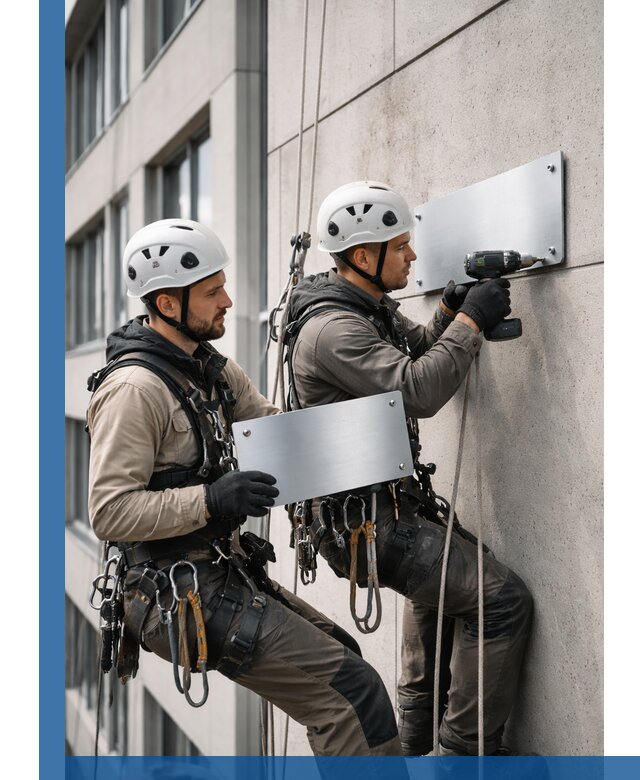 Монтаж табличек и указателей в Ялуторовске для зданий и сооружений