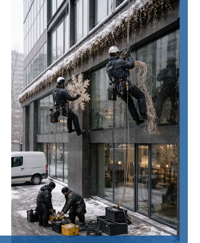 Демонтаж новогоднего оформления в Ялуторовске от 5681 р. | ВЫСОТНИК-Лтр